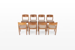 Set of 8 dining Chairs by Juul Kristensen for Jk Denmark, 1970s