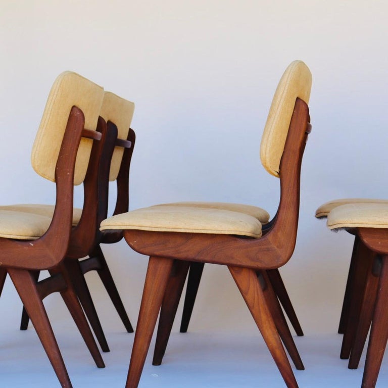 Set of 8 Dining Chairs by Louis van Teeffelen for Wébé, The Netherlands For Sale 3