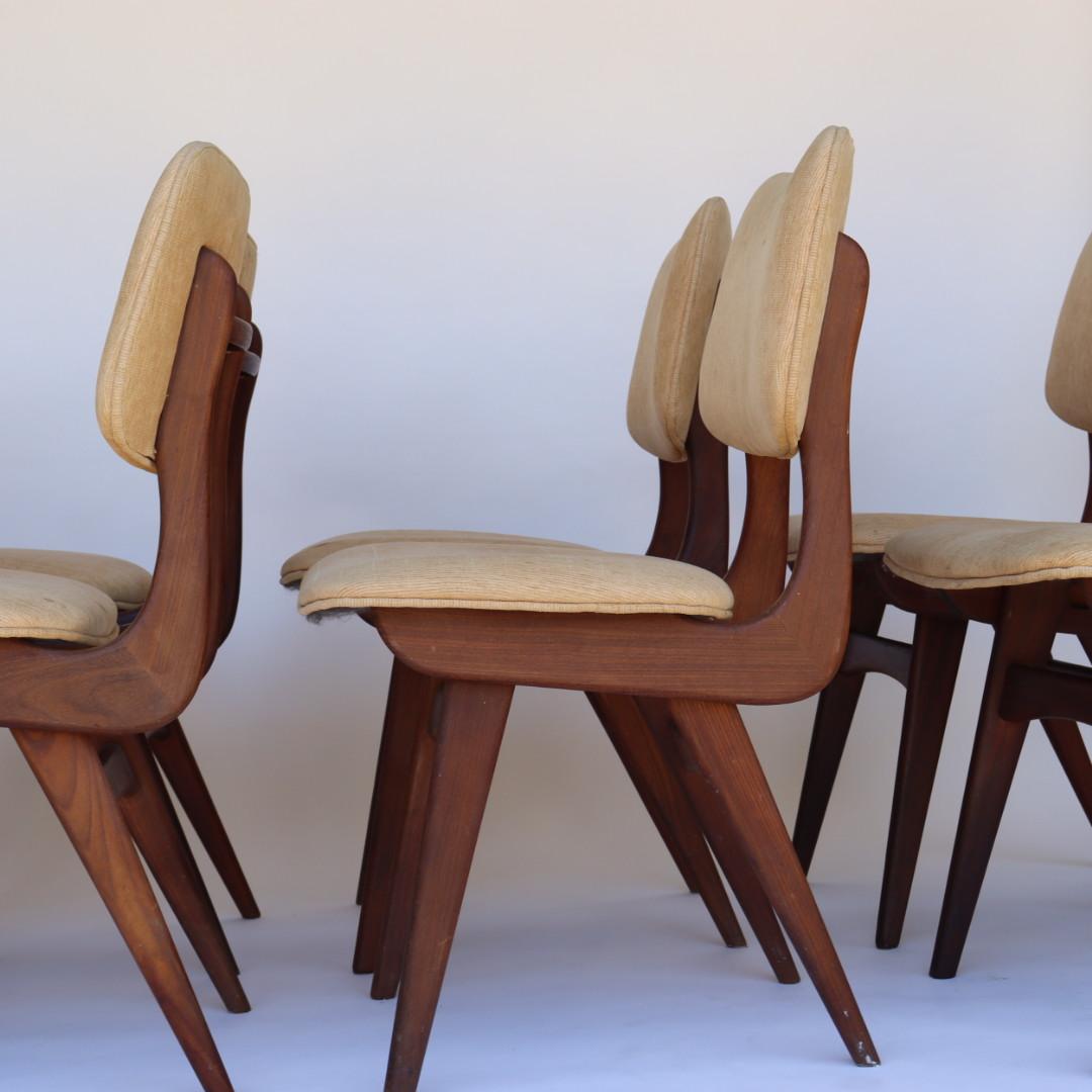 Set of 8 Dining Chairs by Louis van Teeffelen for Wébé, The Netherlands 4