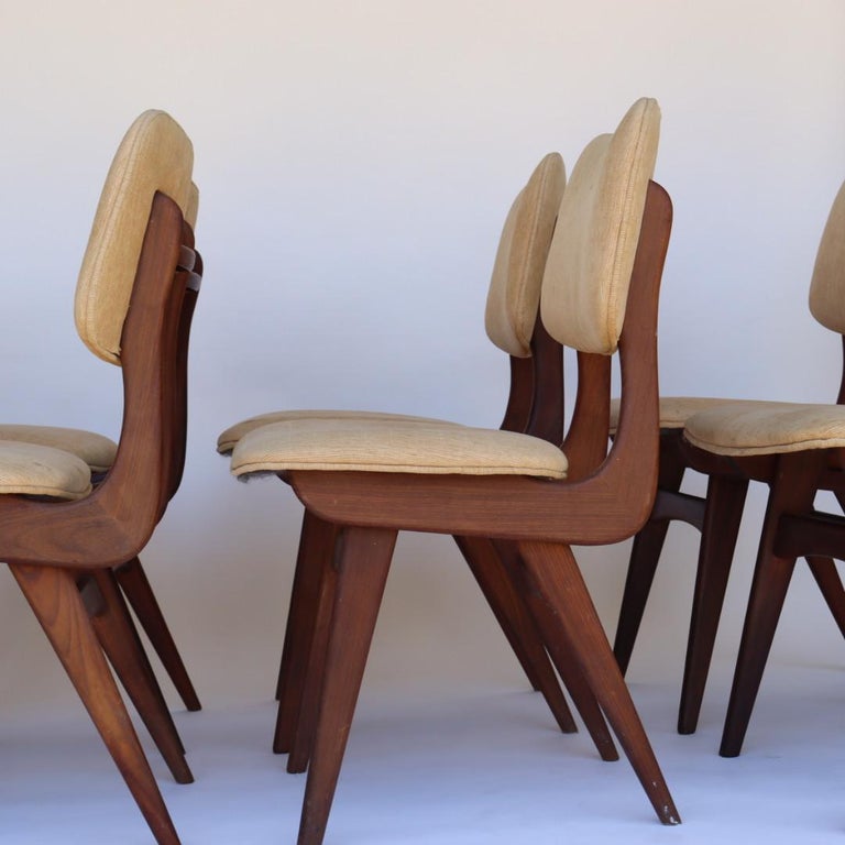 Set of 8 Dining Chairs by Louis van Teeffelen for Wébé, The Netherlands For Sale 4