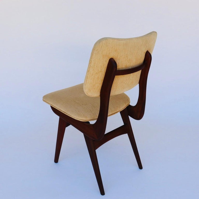 Set of 8 Dining Chairs by Louis van Teeffelen for Wébé, The Netherlands In Excellent Condition For Sale In San Diego, CA