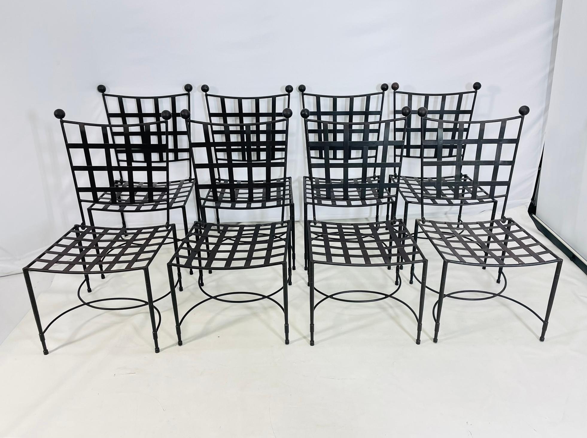 Mid-Century moderno Set di 8 sedie da pranzo di Mario Papperzini e prodotte da Amalfi, Stati Uniti, 20° C. in vendita
