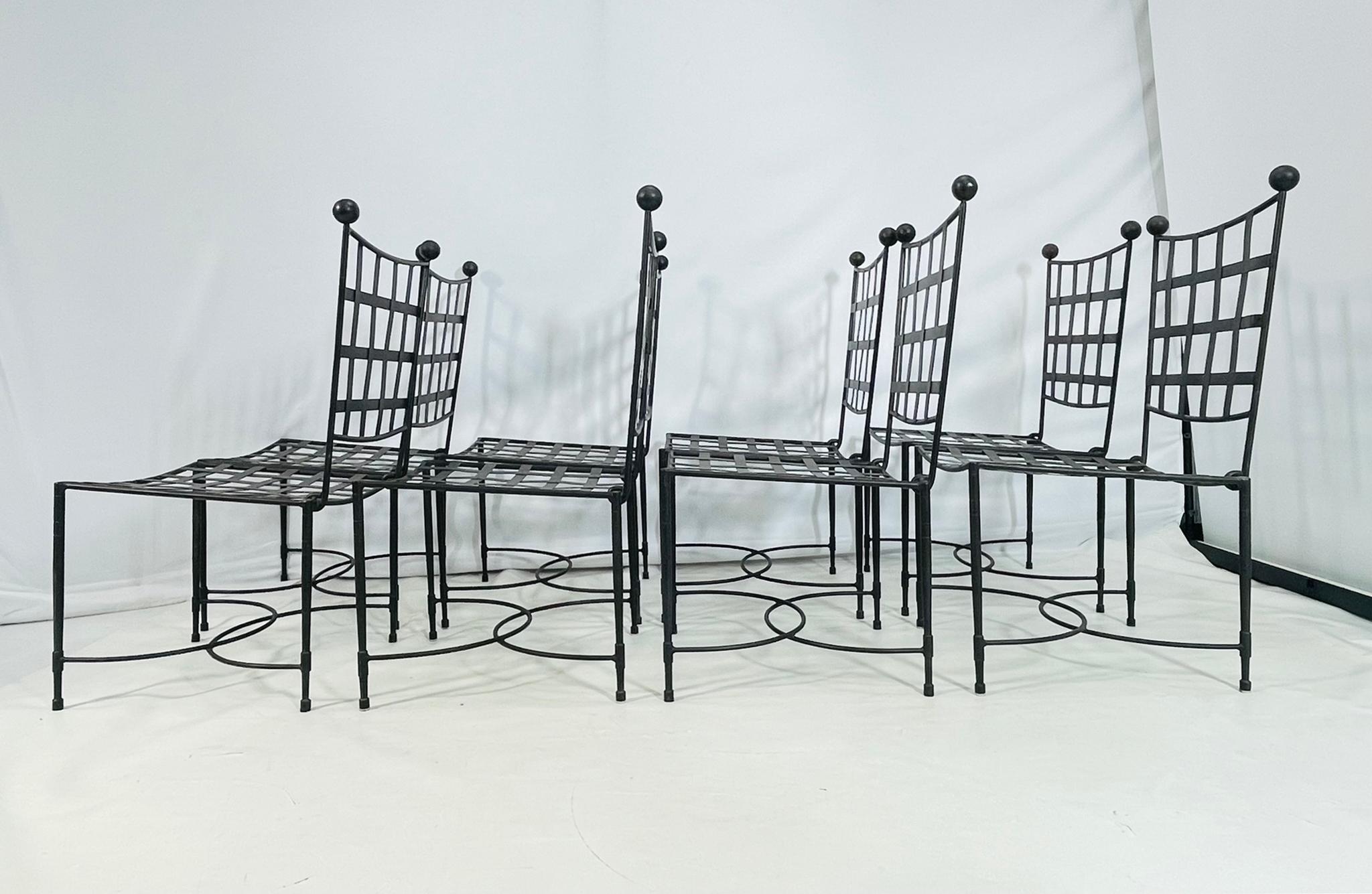 Set di 8 sedie da pranzo di Mario Papperzini e prodotte da Amalfi, Stati Uniti, 20° C. In condizioni buone in vendita a Los Angeles, CA