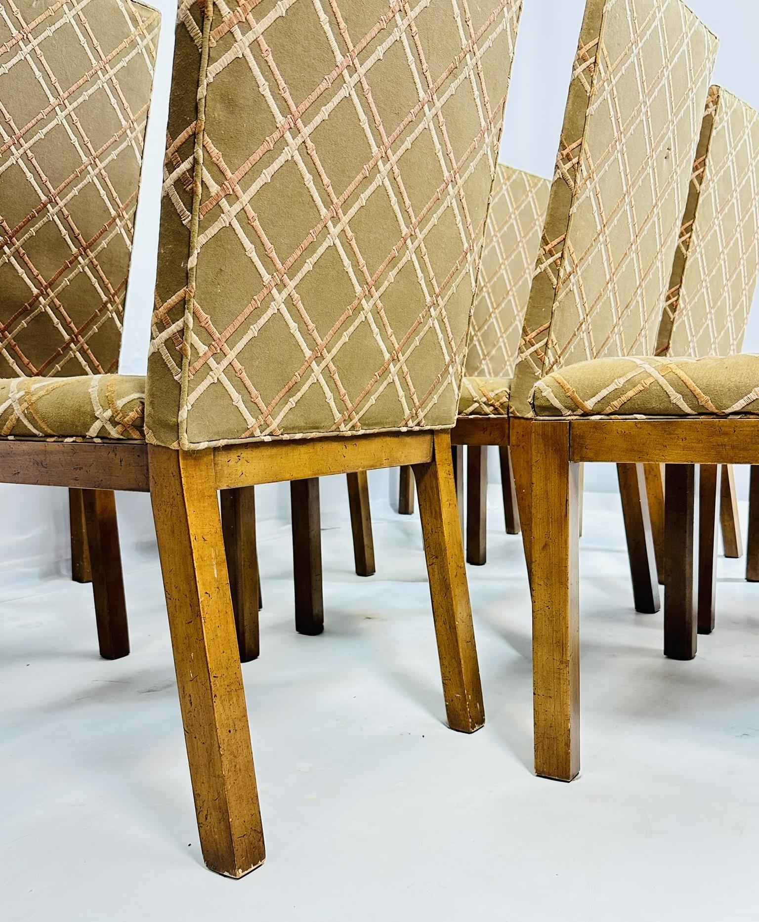Ensemble de 8 chaises de salle à manger de Michael Taylor pour Baker, collection Far East, USA 195 en vente 3