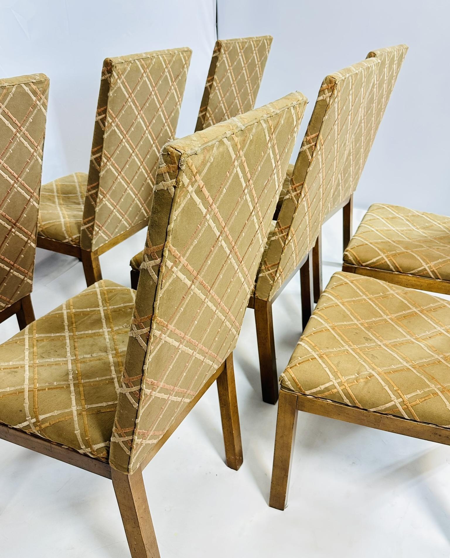 Ensemble de 8 chaises de salle à manger de Michael Taylor pour Baker, collection Far East, USA 195 en vente 5