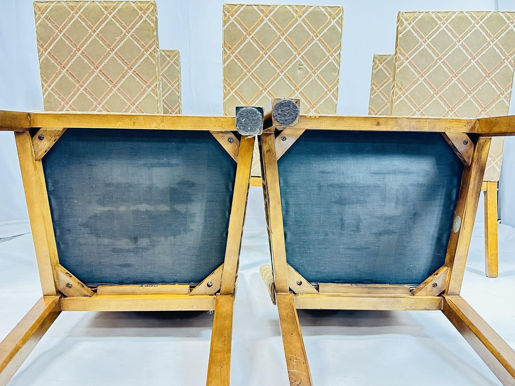 Ensemble de 8 chaises de salle à manger de Michael Taylor pour Baker, collection Far East, USA 195 en vente 11