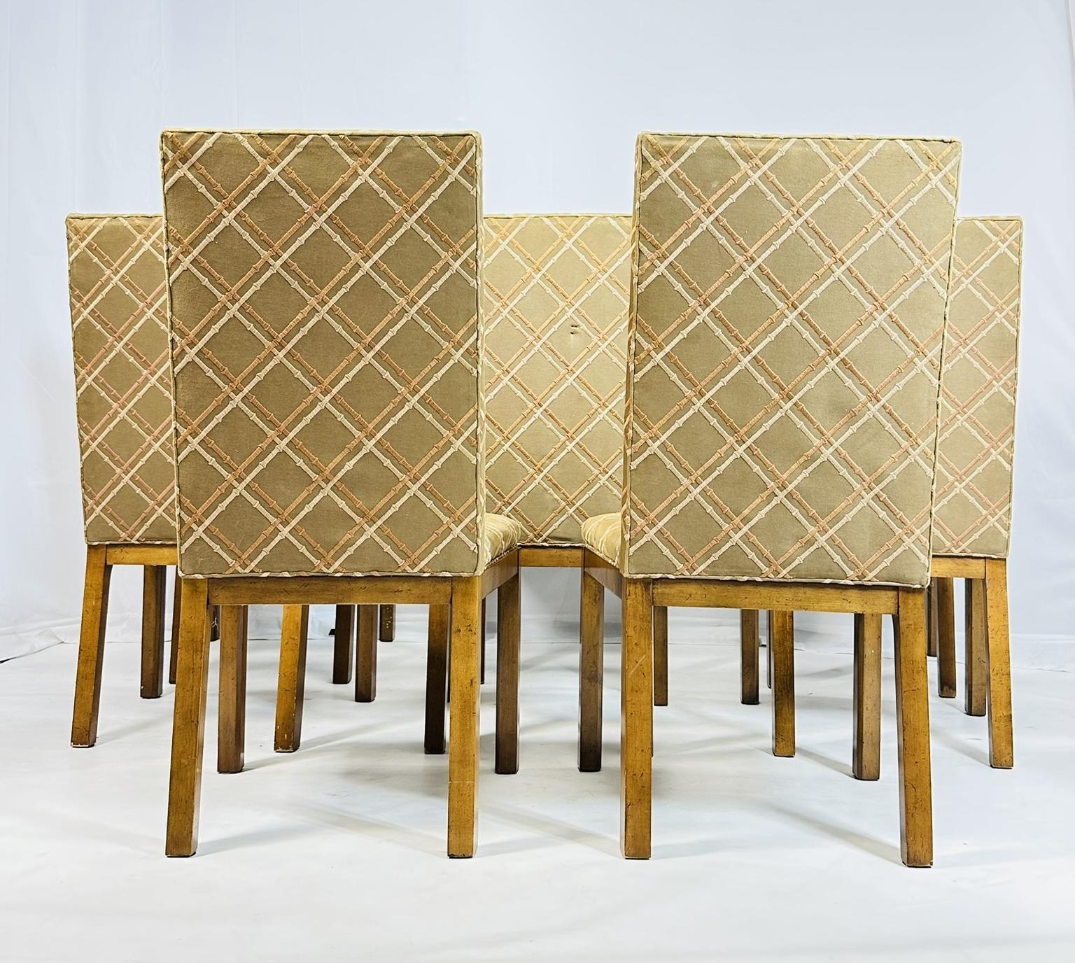 Fait main Ensemble de 8 chaises de salle à manger de Michael Taylor pour Baker, collection Far East, USA 195 en vente