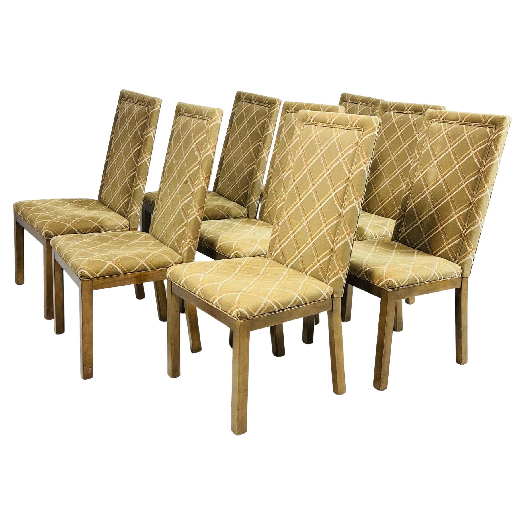 Set of 8 Dining Chairs by Michael Taylor for Baker, Far East Collection, USA 195