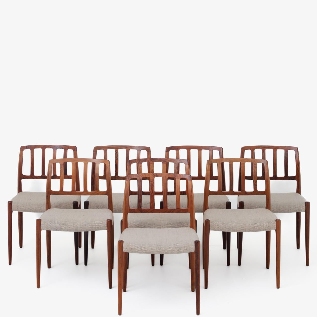 Set of 8 Dining Chairs by Niels O. Møller 2