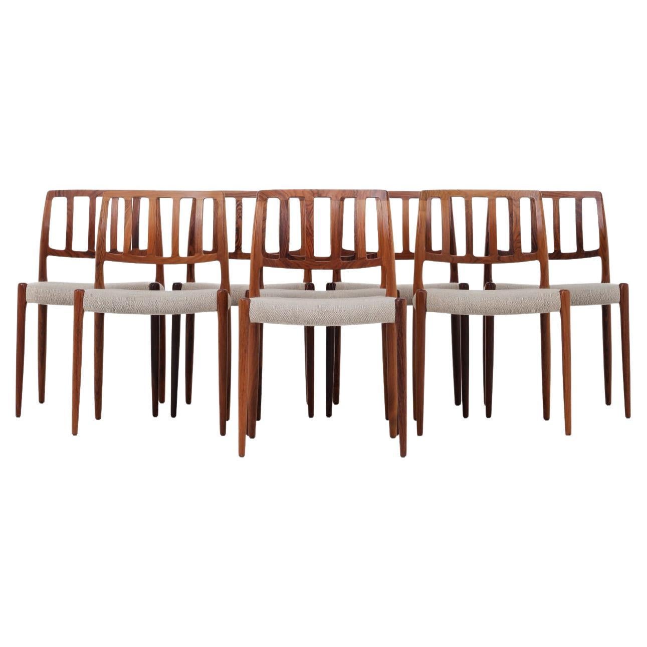 Set of 8 Dining Chairs by Niels O. Møller