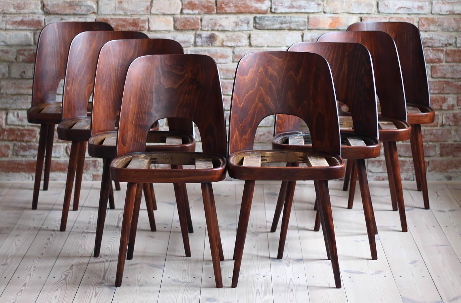Mid-Century Modern Set of 8 Dining Chairs by Oswald Haerdtl, Kvadrat Customizable Reupholstery