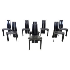 Set of 8 Dining Chairs by Rob & Dries Van Den Berghe, 1980s