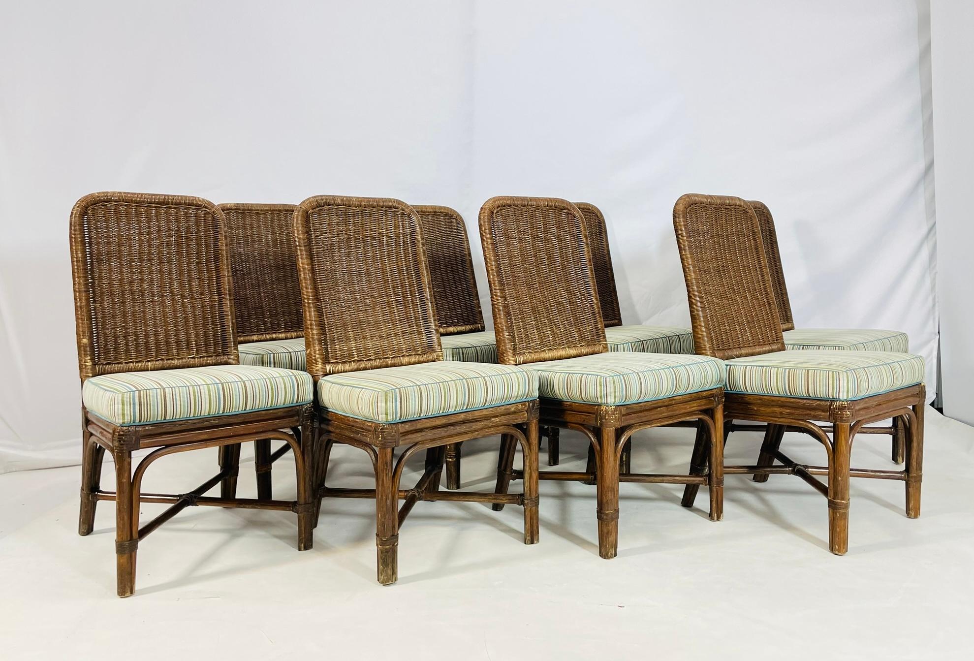 Mid-Century moderno Set di 8 sedie da pranzo di The Fong Brothers, Los Angeles in vendita