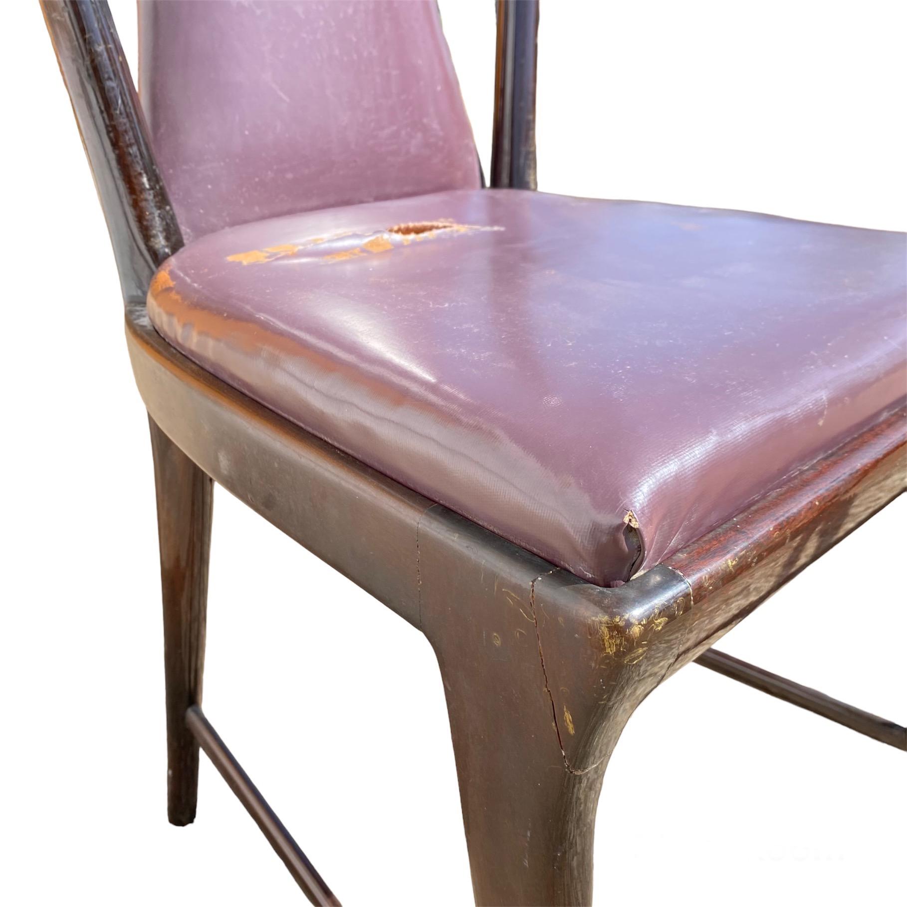 Set of 8 Dining Chairs Designed by Osvaldo Borsani for Atelier Borsani Varedo 1