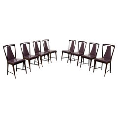 Set of 8 Dining Chairs Designed by Osvaldo Borsani for Atelier Borsani Varedo