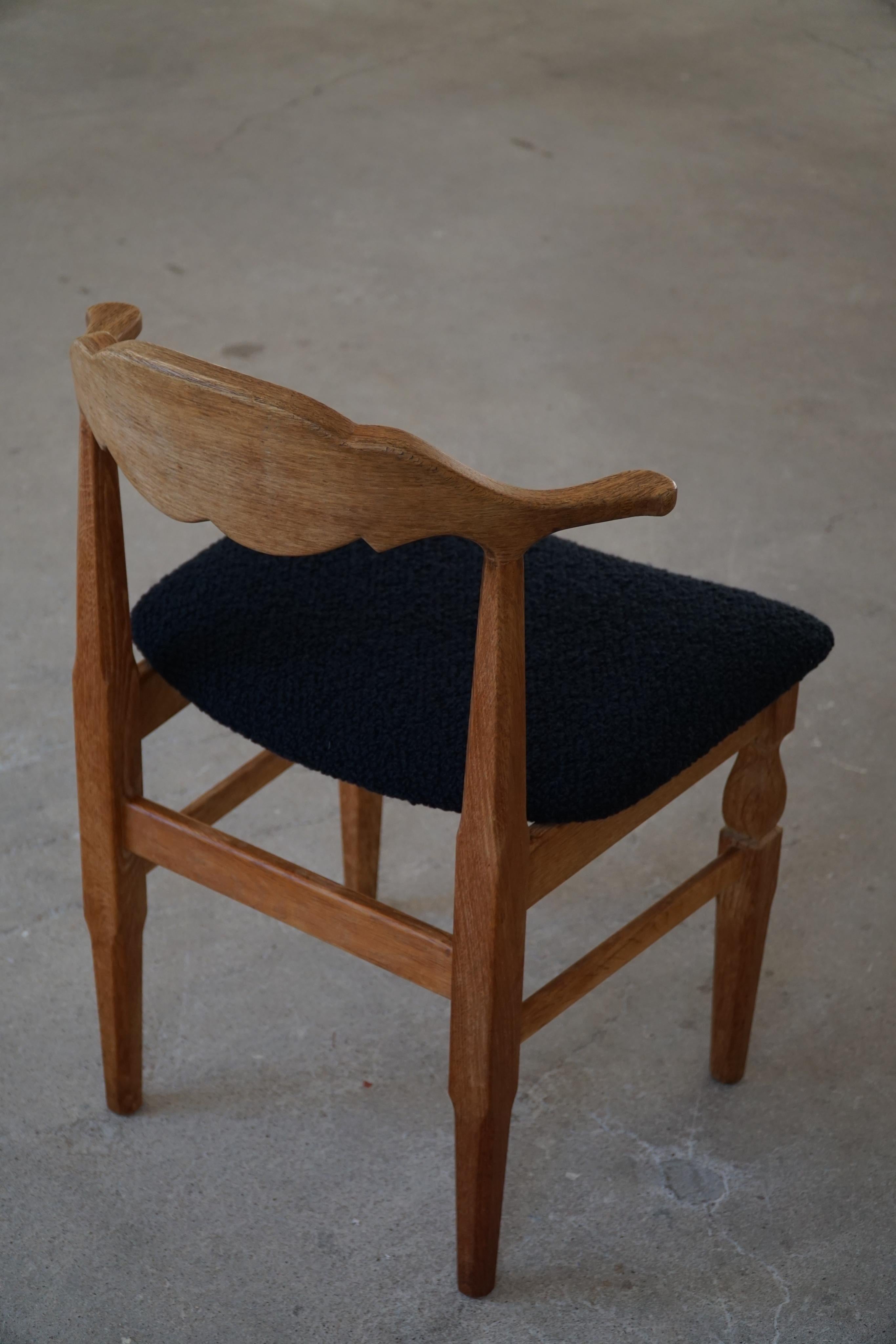 Set of 8 Dining Chairs, Henning Kjærnulf, Reupholstered in Bouclé, 1960s 4
