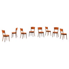 Set of 8 Dining Chairs in Rosewood and Original Fabric, 1960's