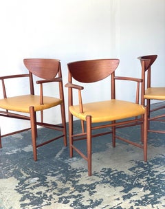 Set of 8 dining chairs in teak by Peter Hvidt & Orla Mølgaard-Nielsen for Søborg