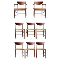 Set of 8 dining chairs in teak by Peter Hvidt & Orla Mølgaard-Nielsen for Søborg
