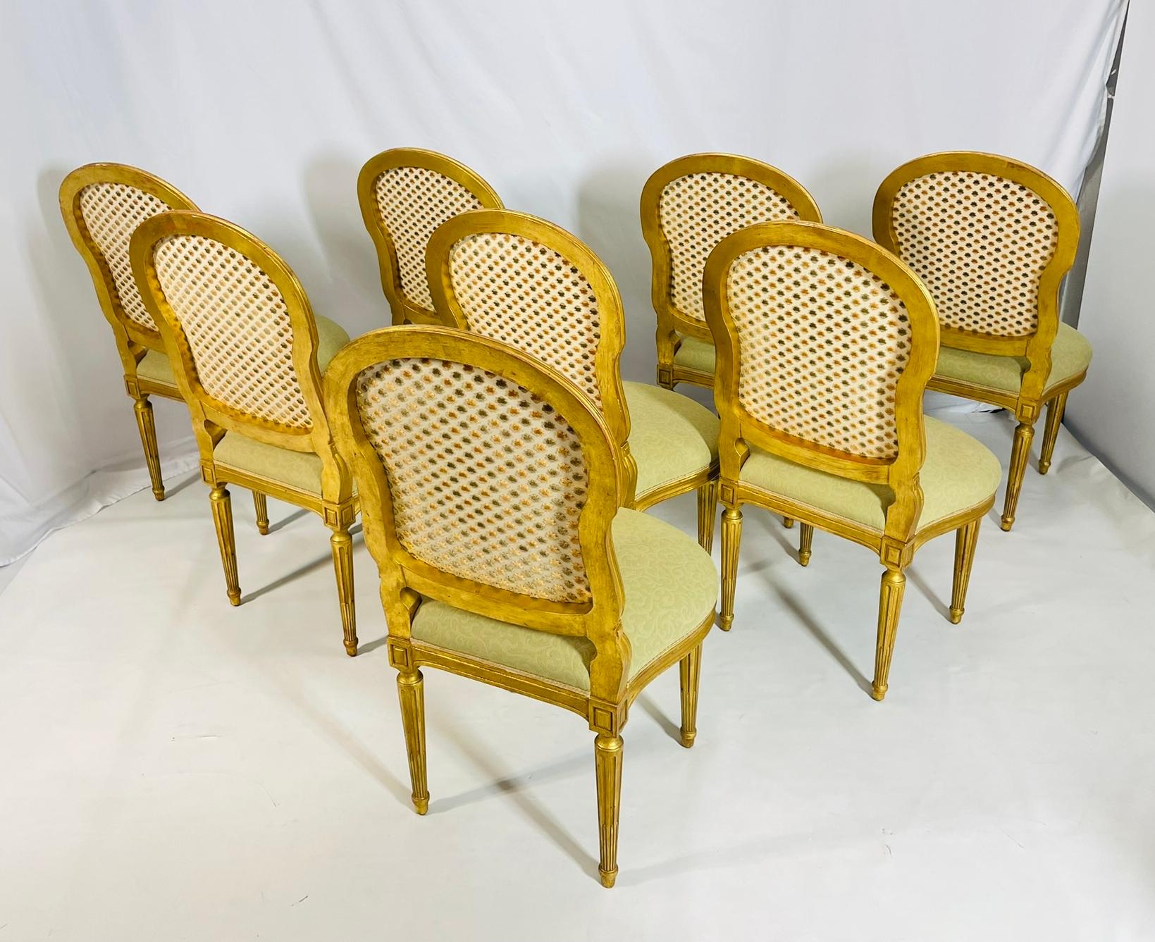 Set di 8 sedie da pranzo in stile Luigi XVI di Dennis & Leen, USA 1980 in vendita 3
