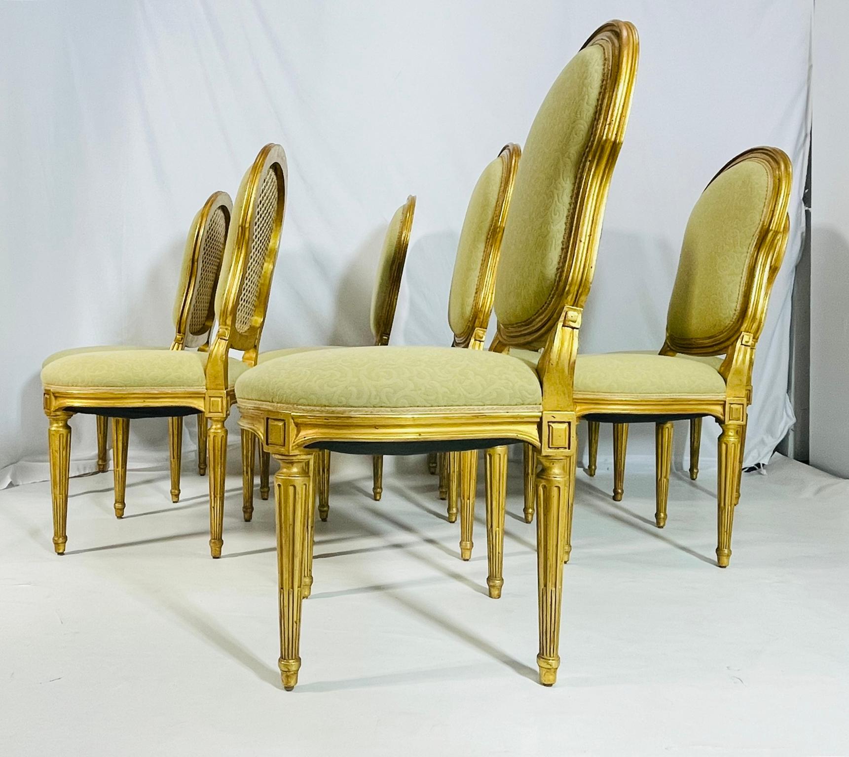 Set di 8 sedie da pranzo in stile Luigi XVI di Dennis & Leen, USA 1980 in vendita 4