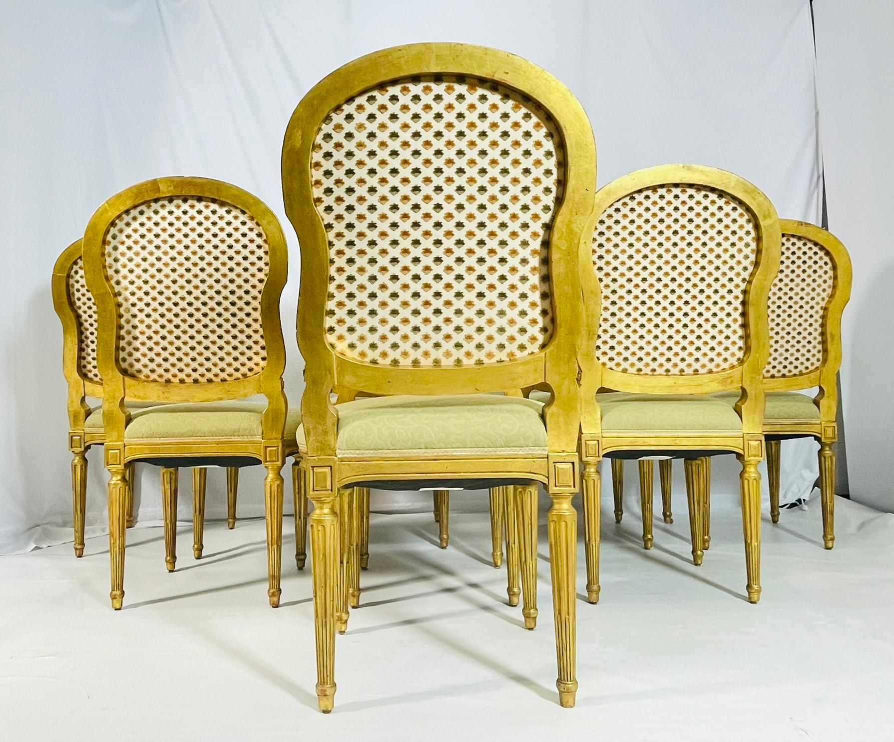 Set di 8 sedie da pranzo in stile Luigi XVI di Dennis & Leen, USA 1980 in vendita 5