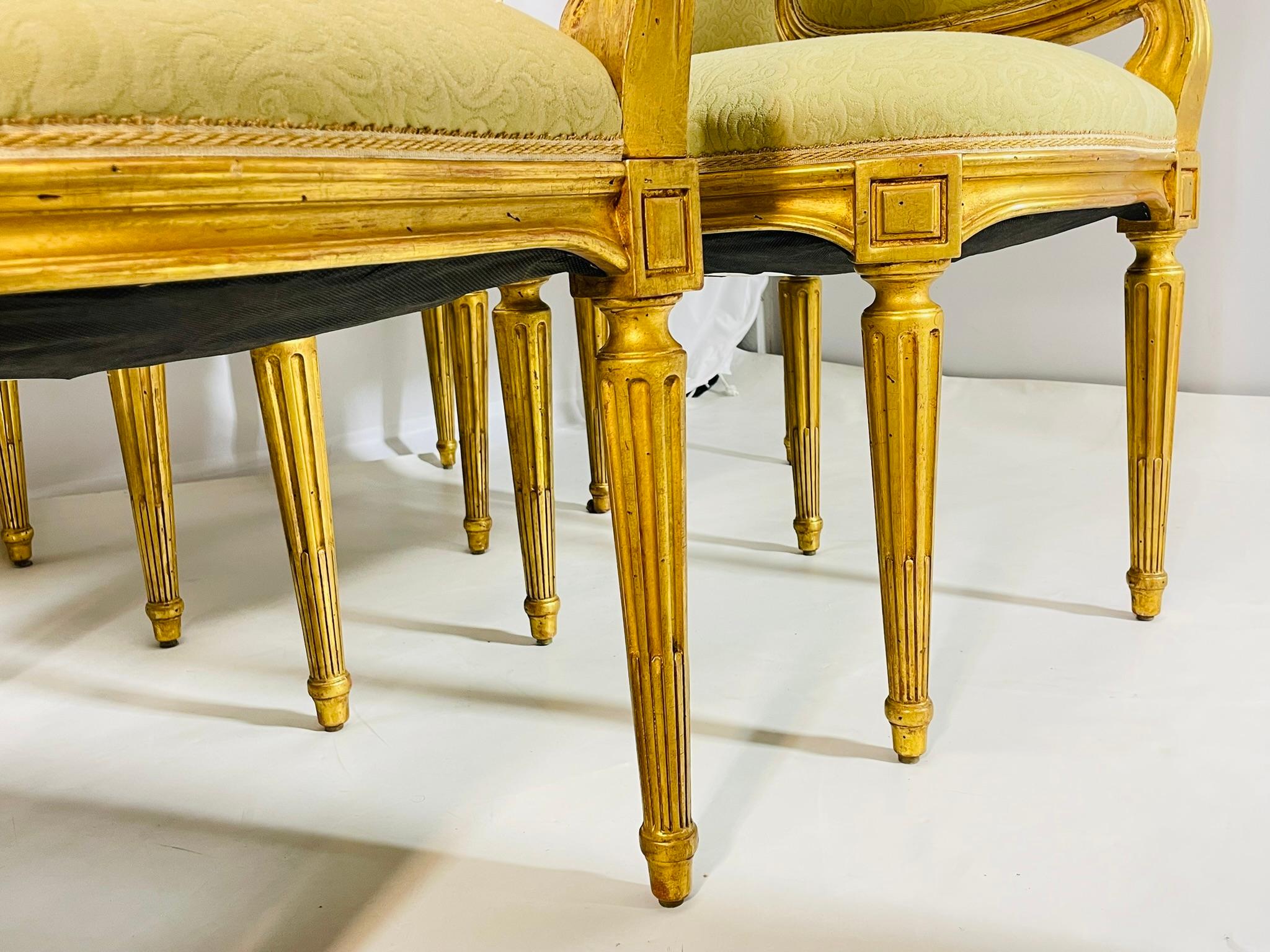 Set di 8 sedie da pranzo in stile Luigi XVI di Dennis & Leen, USA 1980 in vendita 6