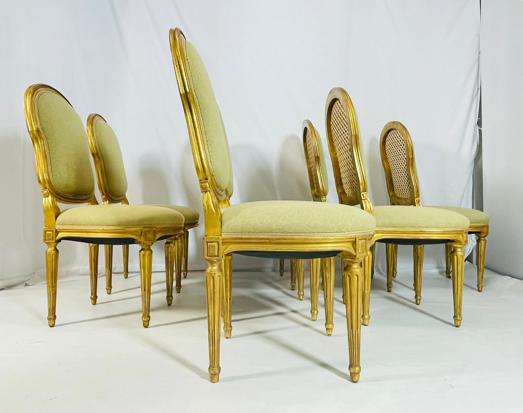 Set di 8 sedie da pranzo in stile Luigi XVI di Dennis & Leen, USA 1980 In condizioni buone in vendita a Los Angeles, CA
