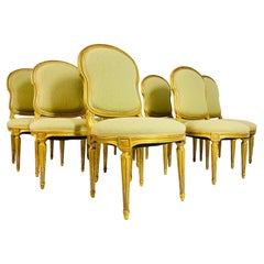 Ensemble de 8 chaises de salle à manger de style Louis XVI par Dennis & Leen, États-Unis, années 1980