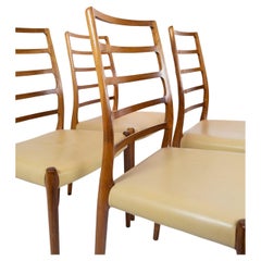 Set of 8 Dining Chairs, Model 82, Designed by N.O. Møller from the 1960s