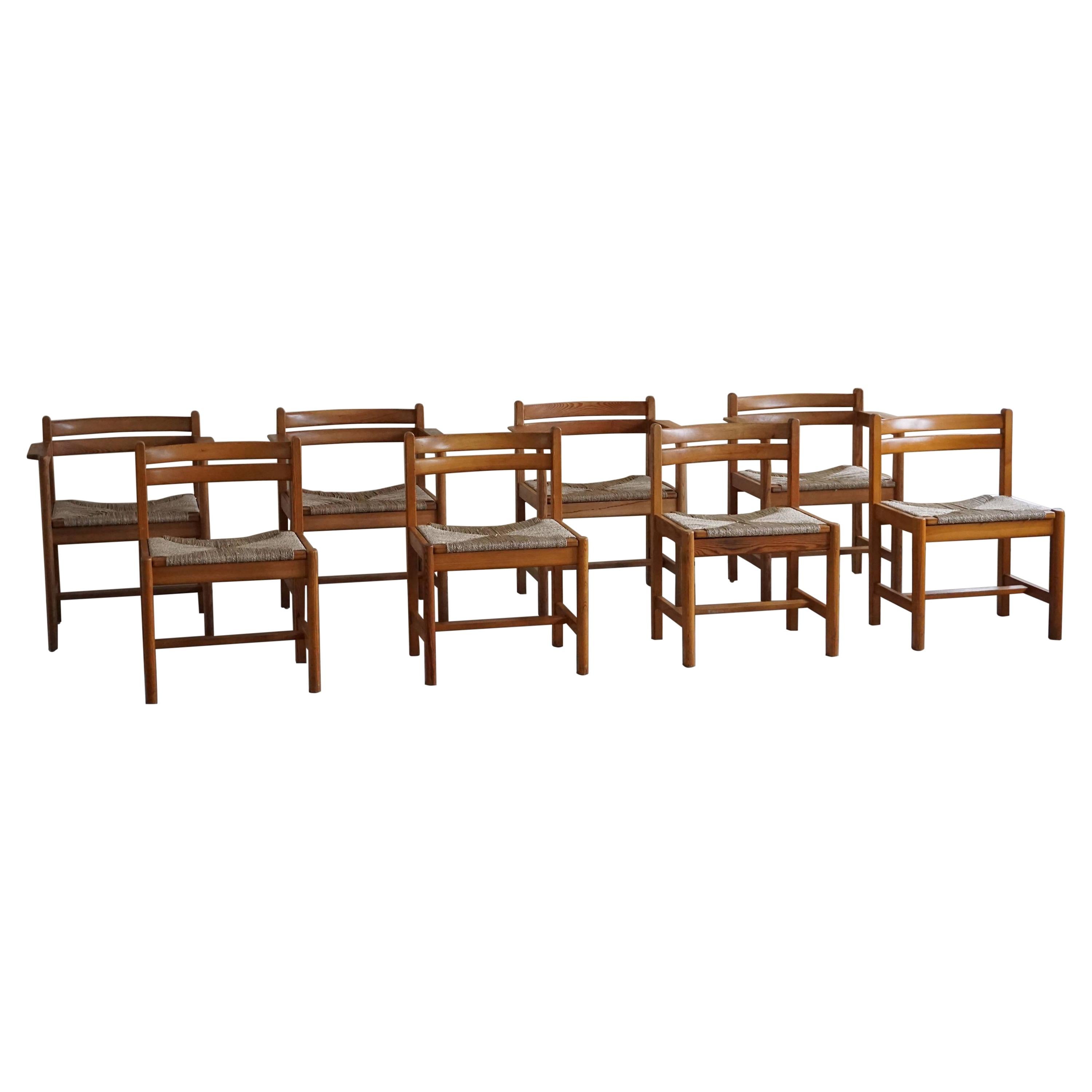 Set of 8 Dining Chairs, Model "Asserbo" by Børge Mogensen, for AB Karl Andersson