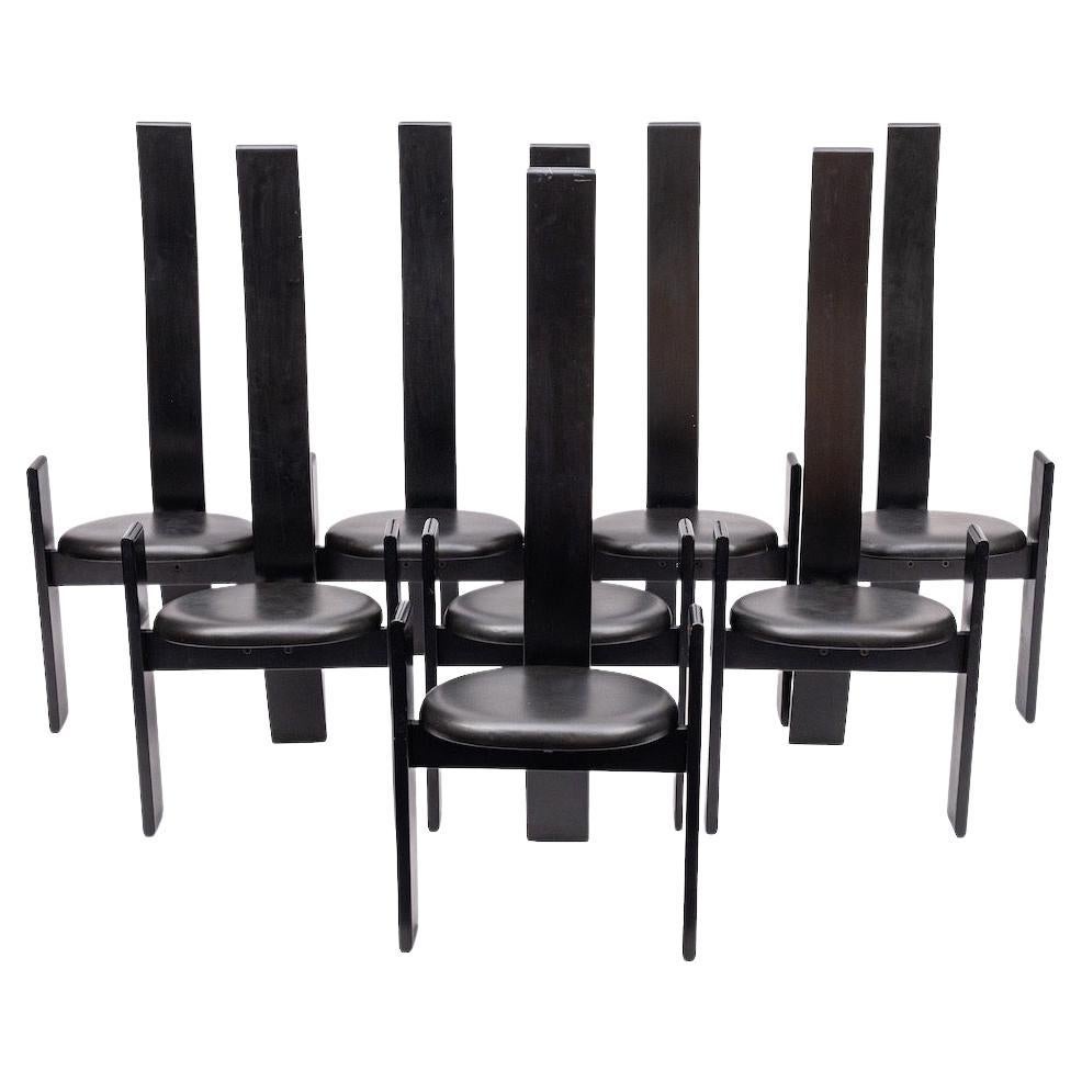 Set of 4 Dining Chairs Model 'Golem' Designed by Vico Magistretti for Poggi