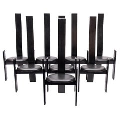 Ensemble de 4 chaises de salle à manger modèle Golem conçu par Vico Magistretti pour Poggi