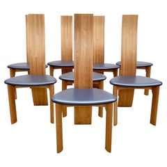 Set of 8 Dining Chairs Model ''Iris'' by Van Den Berghe Pauvers, Belgium, 1960s