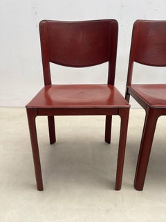 Set of 8 Dining Chairs Model ''Sistina Saddle'' by Tito Agnoli for Matteo Grassi