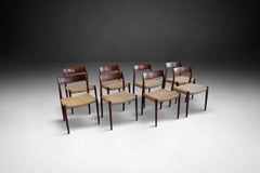 Set of 8 Dining Room Chairs by Niels Otto Moller Model 77, Denmark 1960s