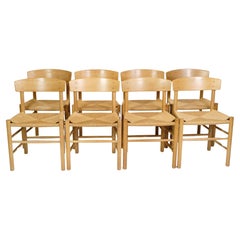 Set di 8 sedie da tavolo modello J39 in Oak di Børge Mogensen degli anni '60