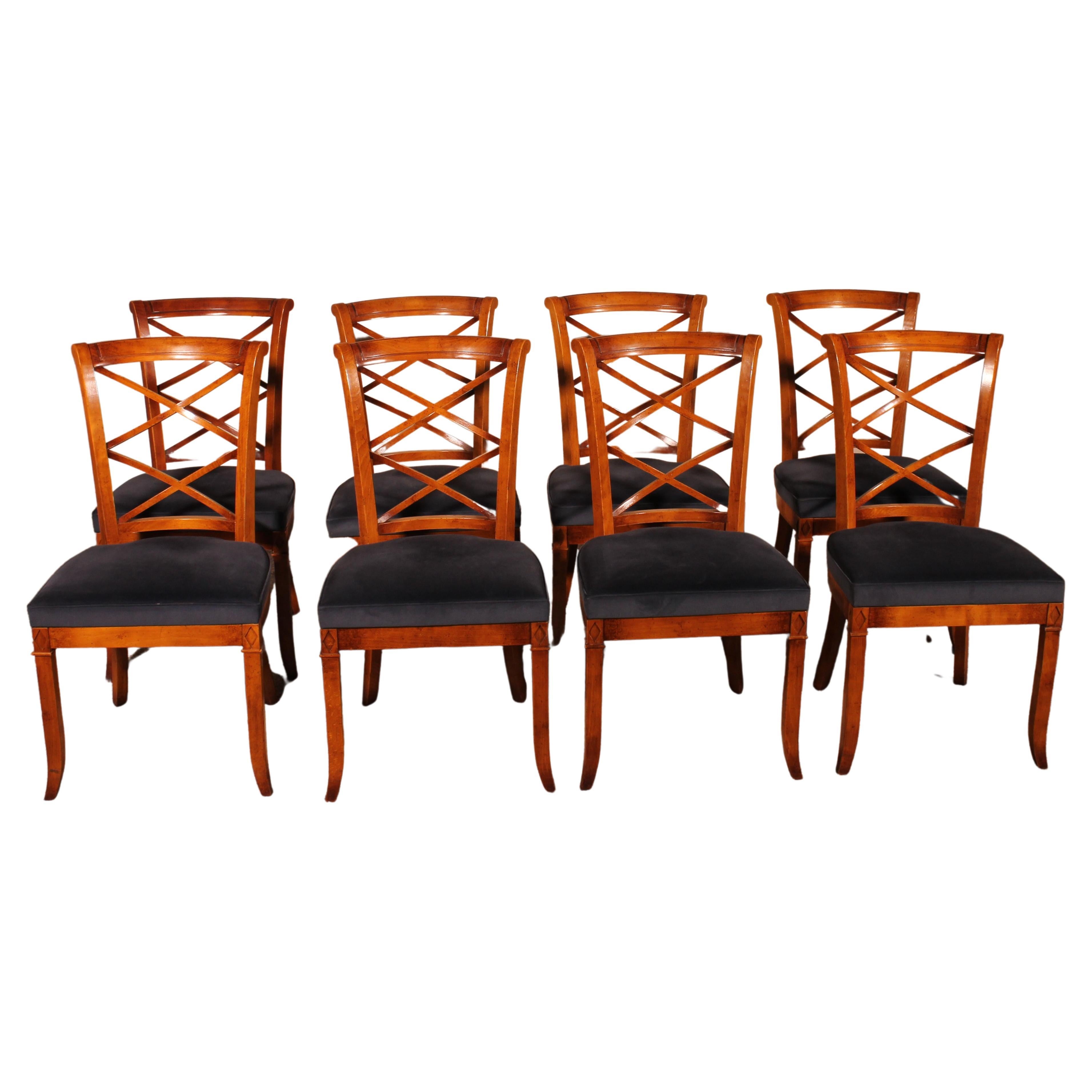 Modern Brazilian 70s Solid Cherry Wood Chairs, Set of 6 at 1stDibs
