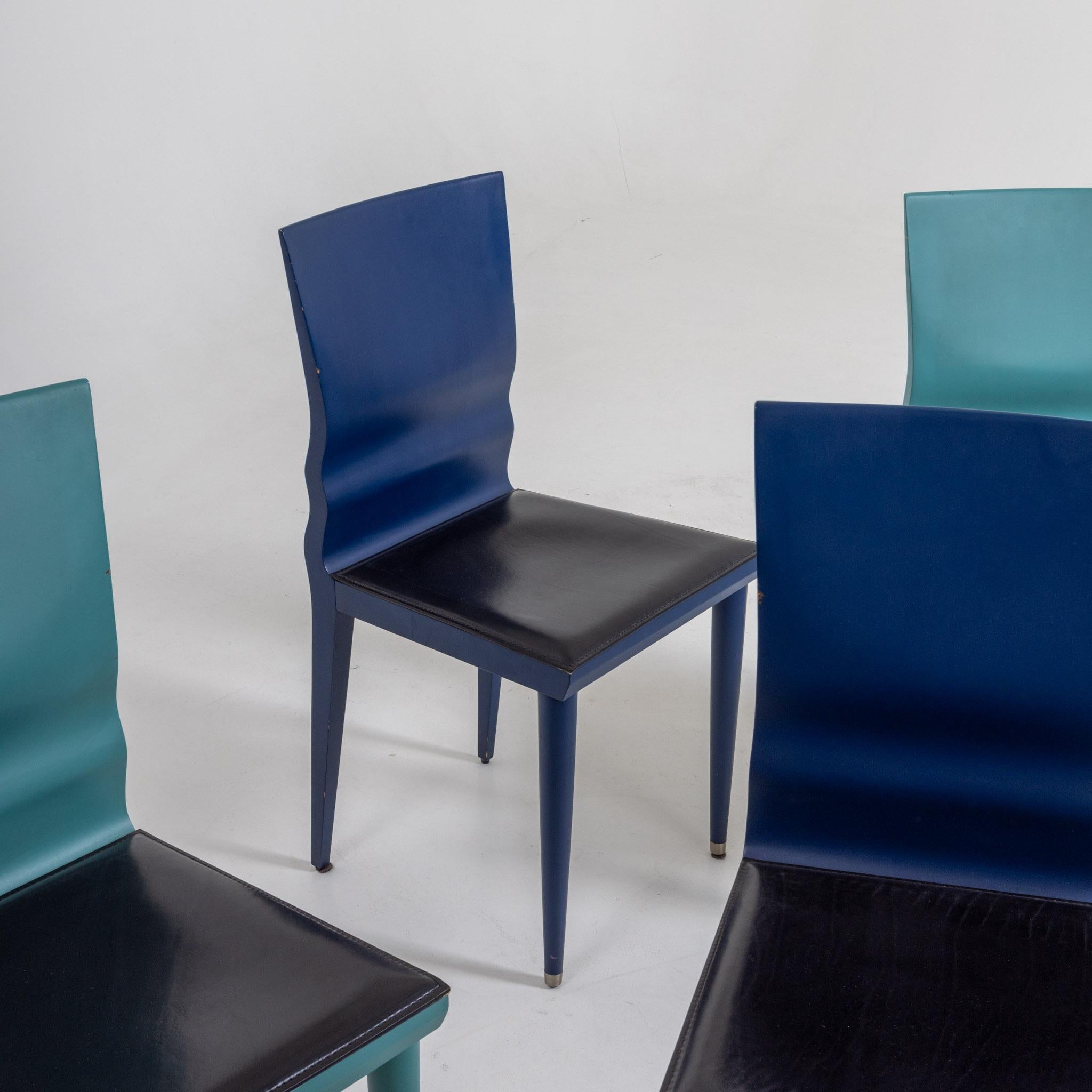 Set of 8 'Diva' Chairs by William Sawaya, Sawaya & Moroni, Italy 1987 In Good Condition In Greding, DE