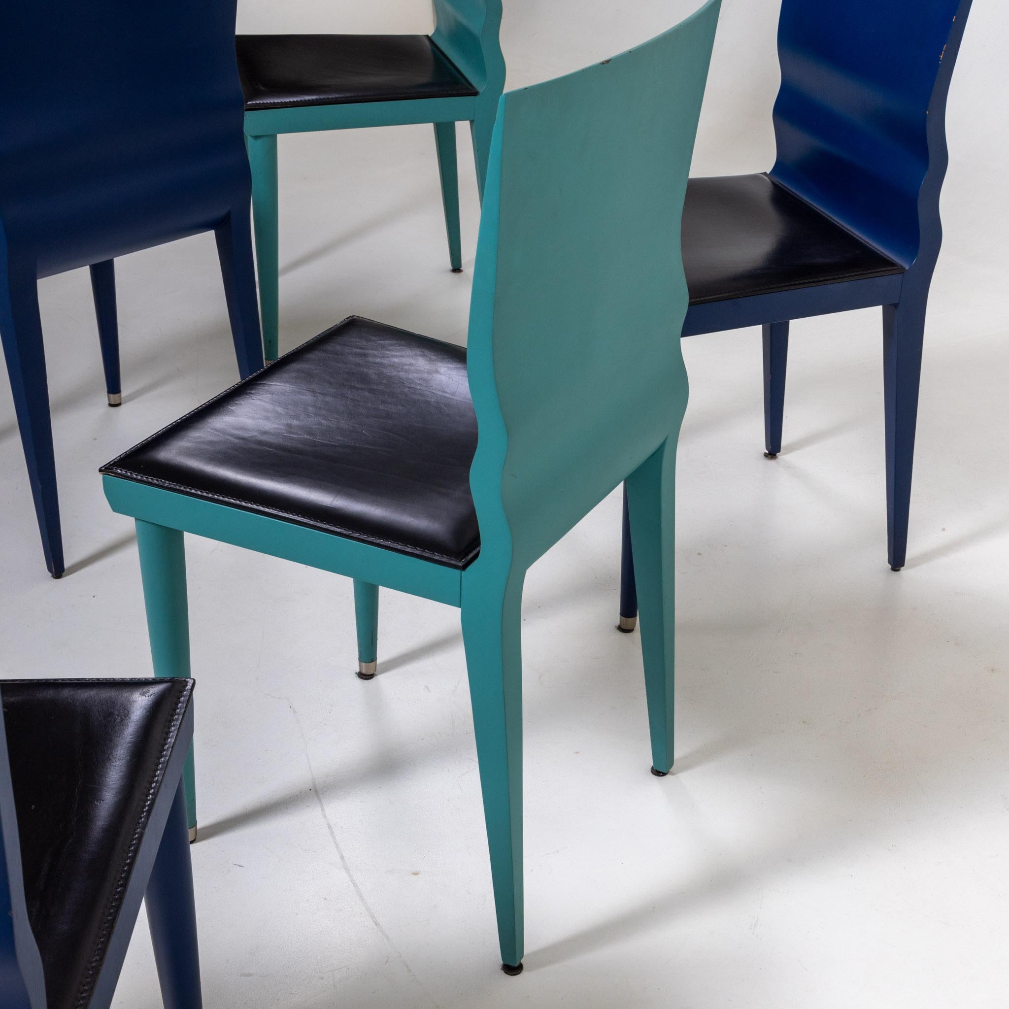 Wood Set of 8 'Diva' Chairs by William Sawaya, Sawaya & Moroni, Italy 1987
