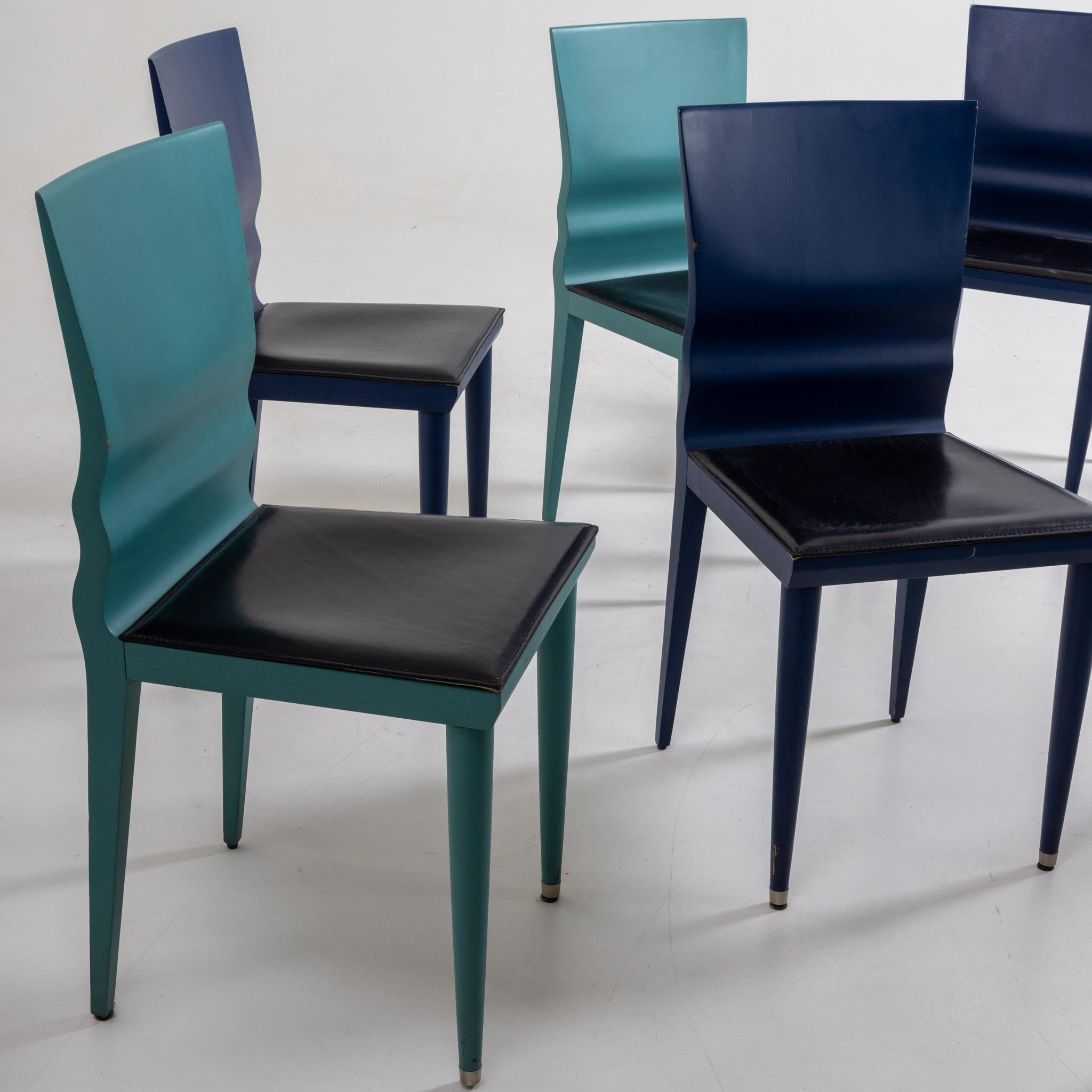 Set of 8 'Diva' Chairs by William Sawaya, Sawaya & Moroni, Italy 1987 1