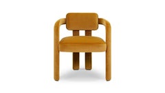 Set of 8 Modern mustard velvet Double Arch dining chair by InsidherLand