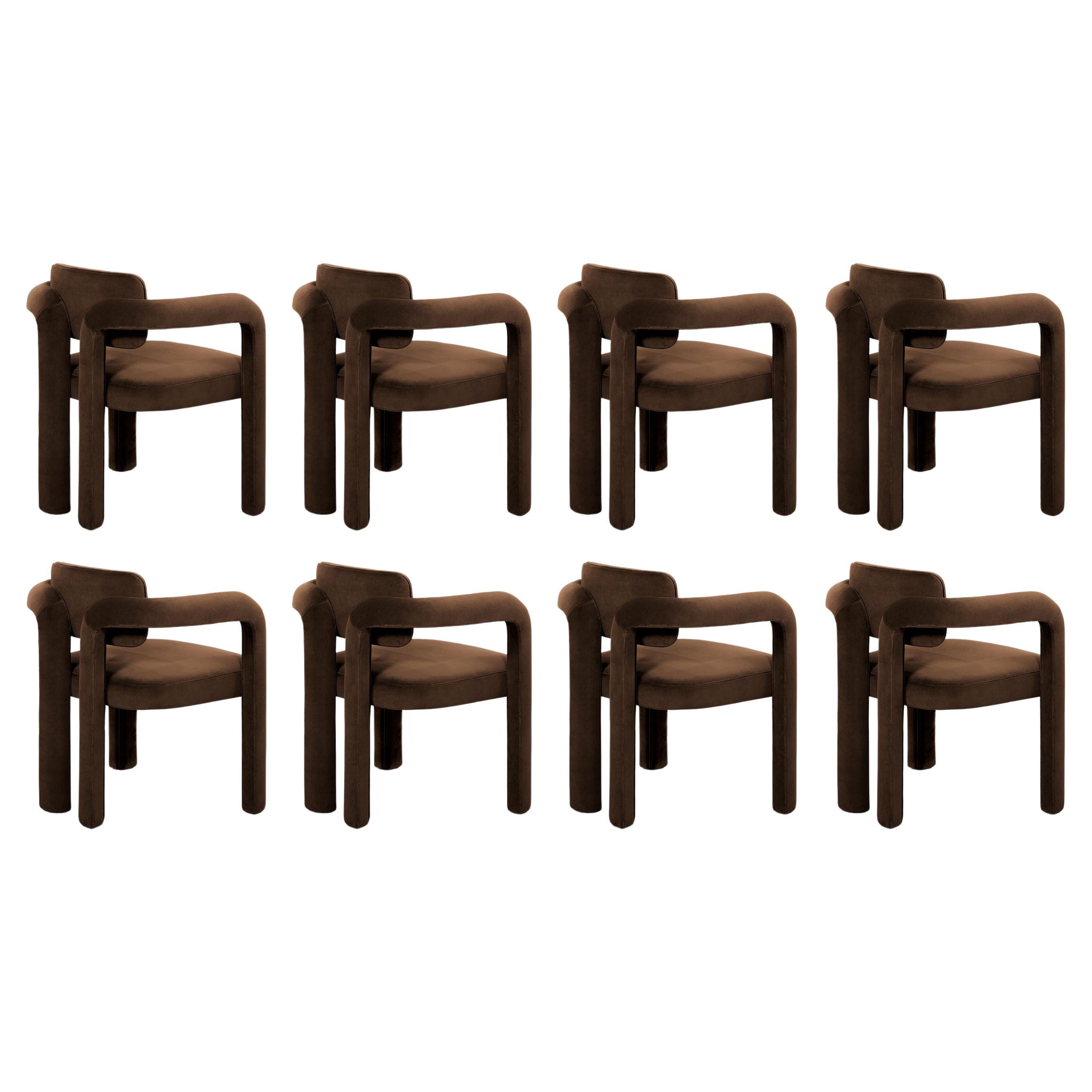 Juego de 8 Sillas de Comedor Doble Arco, Terciopelo, InsidherLand by Joana Santos Barbosa
