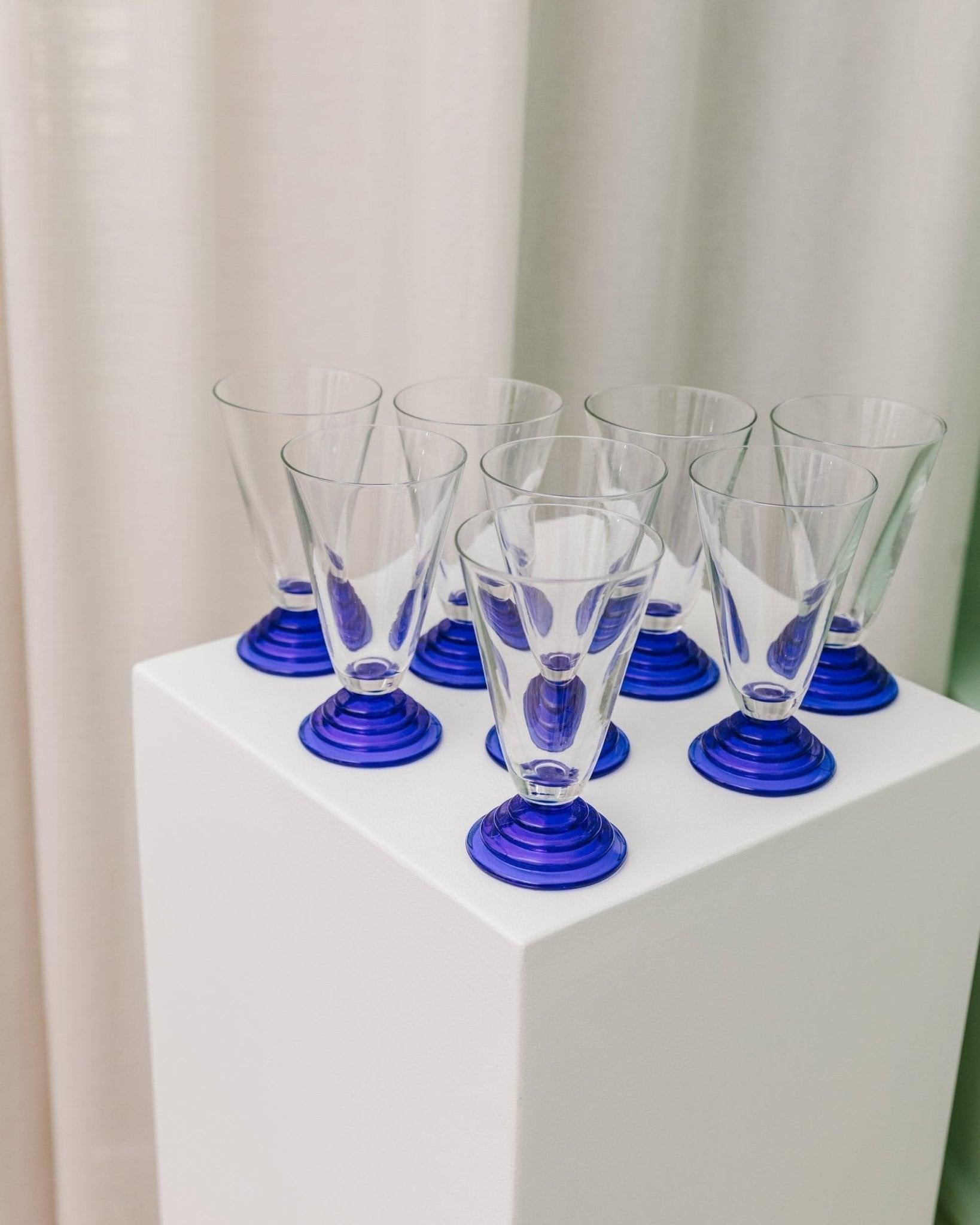 Juego de 8 vasos para beber, años 80 Vidrio en venta