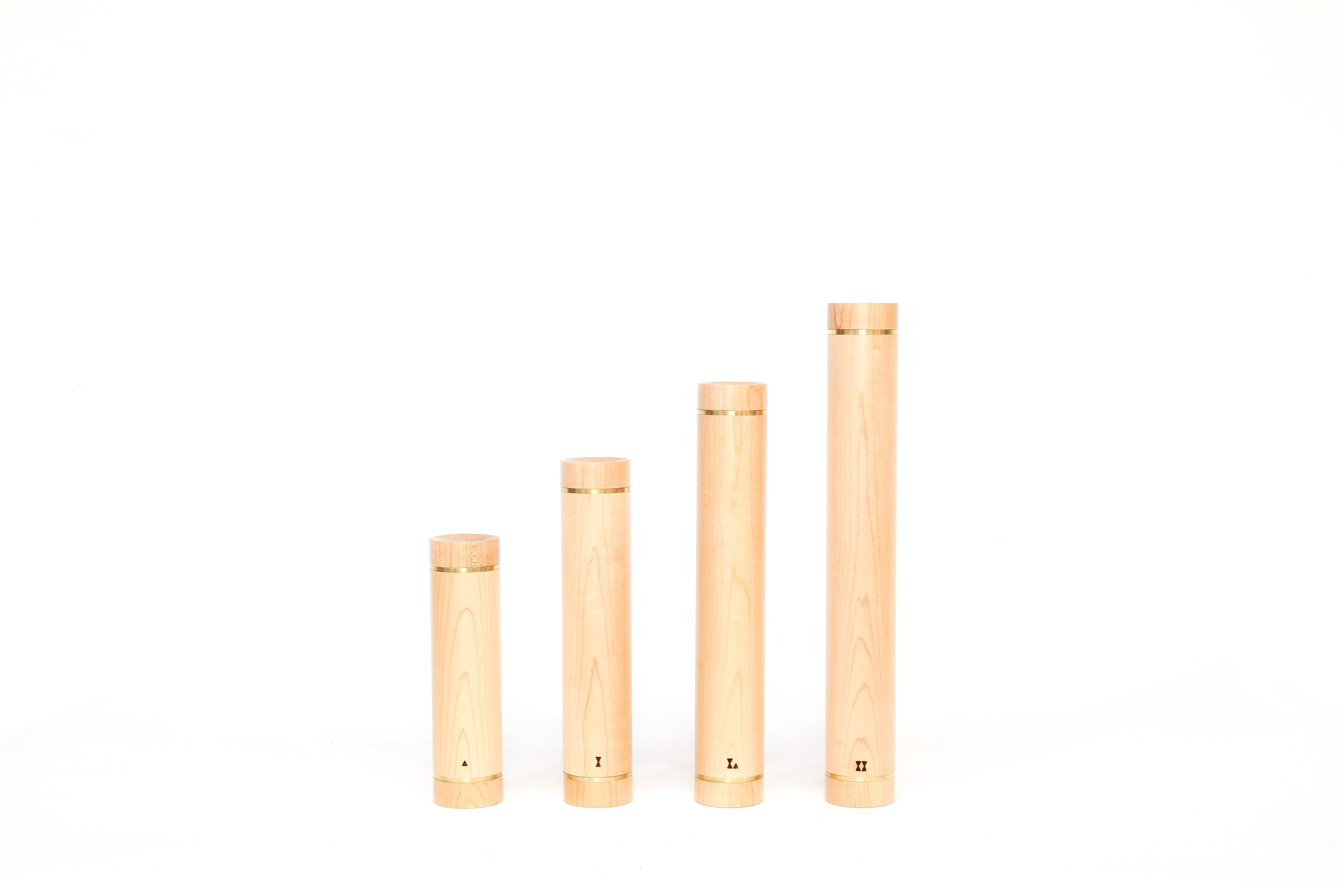 Set of 8 Dumbbells in Maple by Kenko Studio, Germany 2018 Christmas Gift (Deutsch)