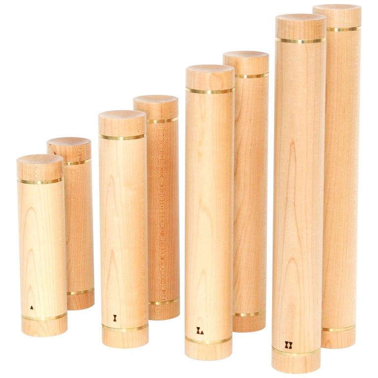 Achter Set Hanteln aus Ahorn von Kenko Studio, Deutschland, 2018, Weihnachtsgeschenk 1