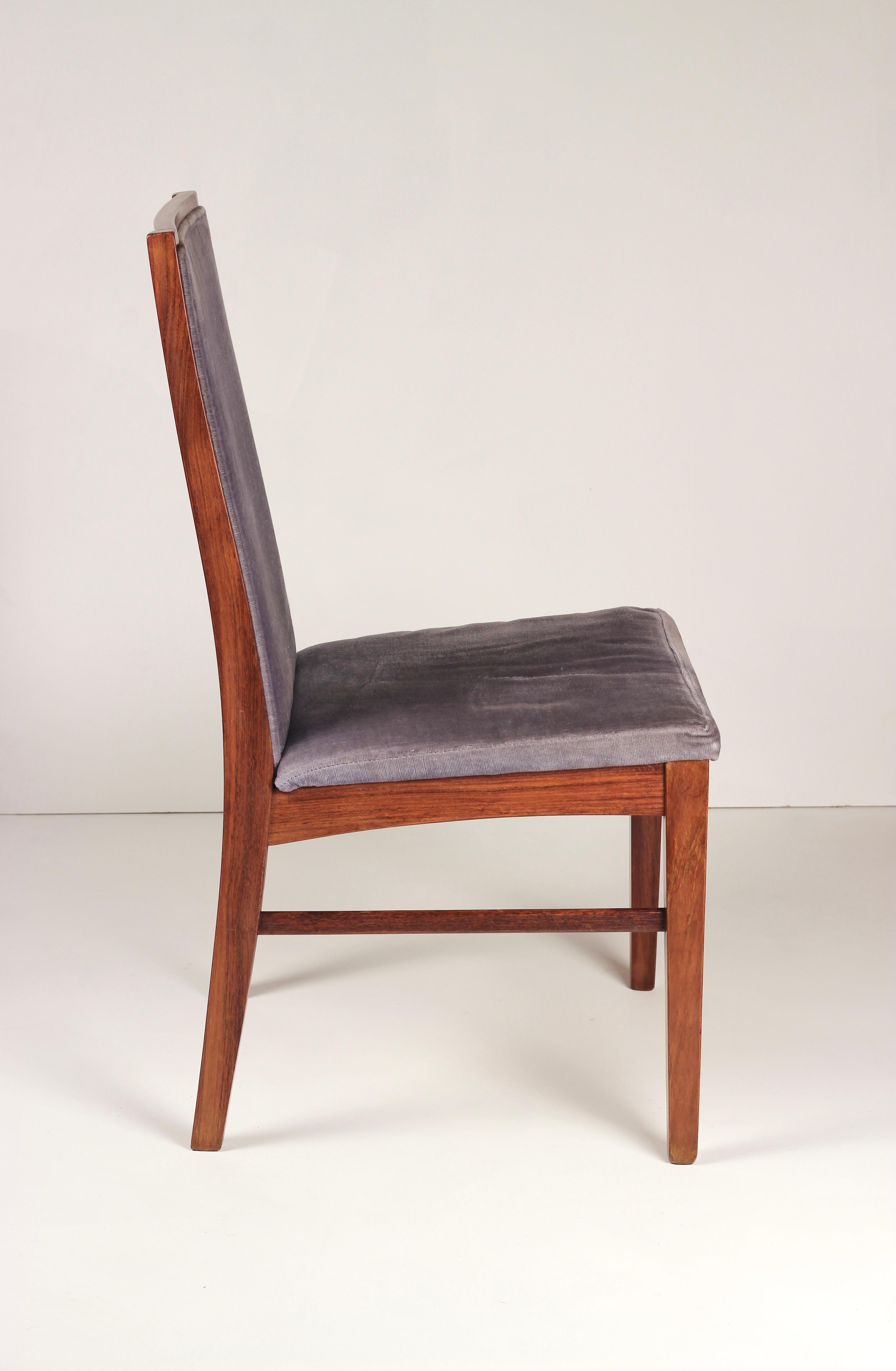 Set of 8 Dyrlund Rosewood Dining Chairs with 2 Carvers - Mid-Century Modern 6