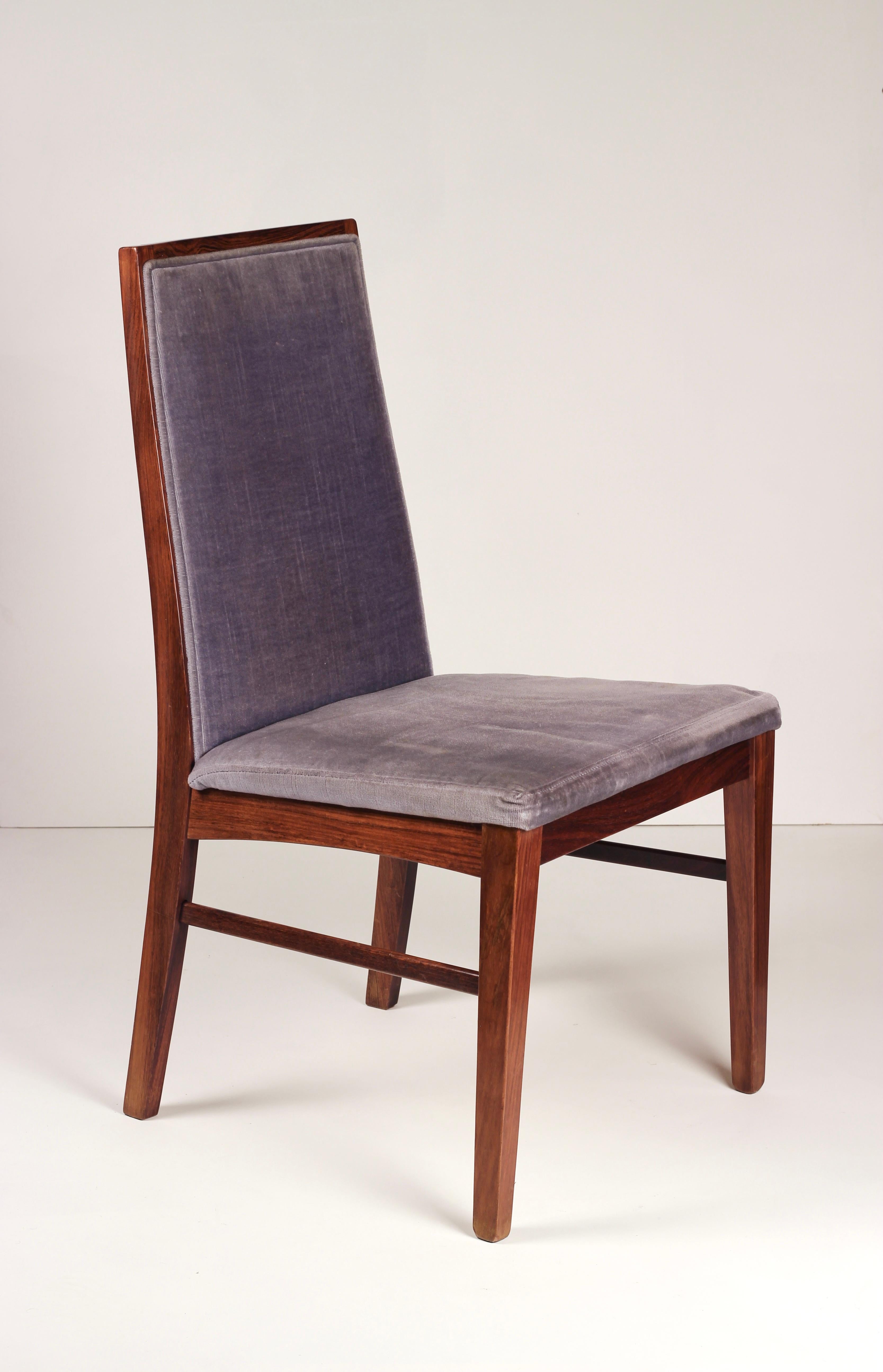 Set of 8 Dyrlund Rosewood Dining Chairs with 2 Carvers - Mid-Century Modern 7