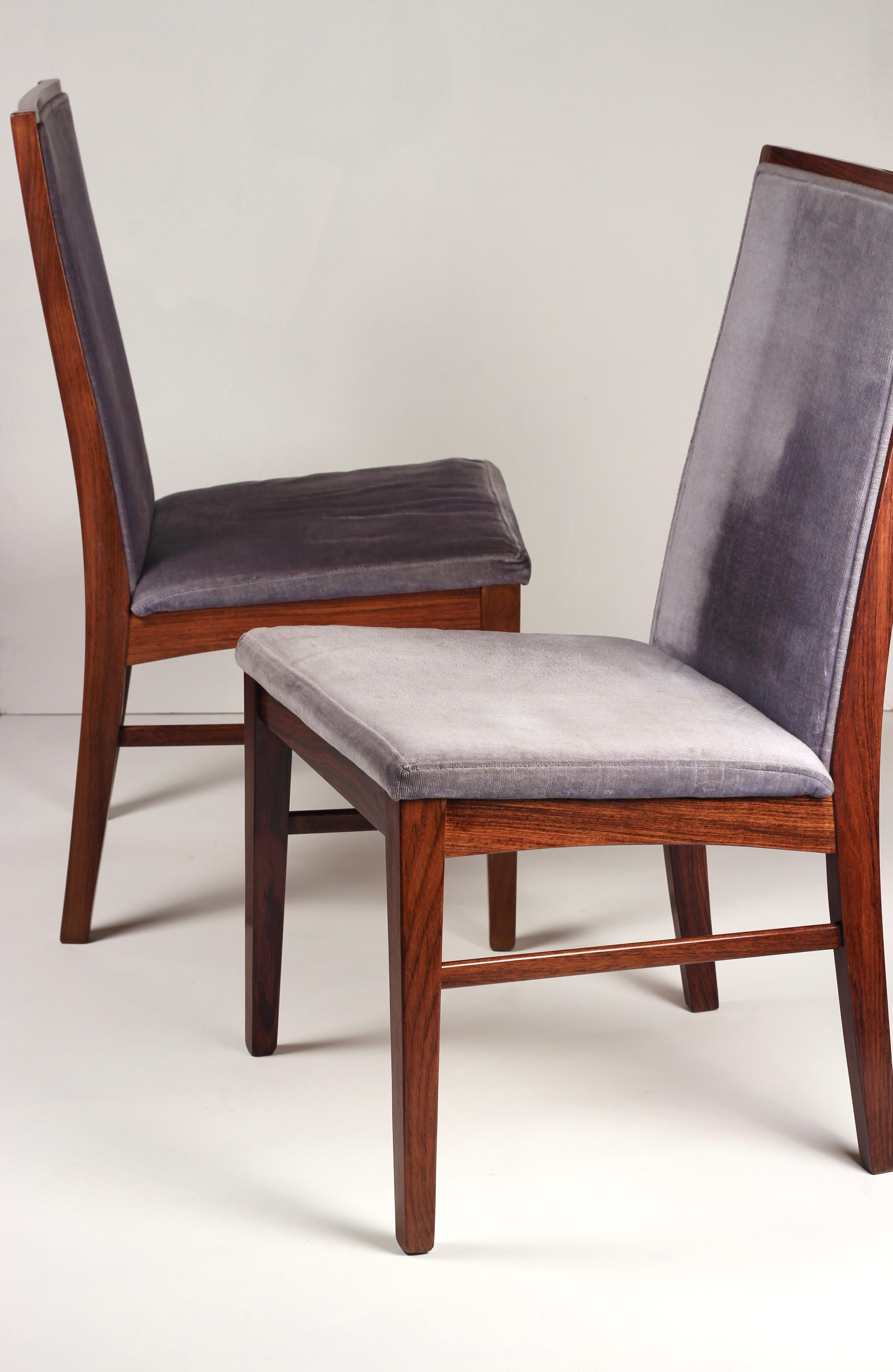 Set of 8 Dyrlund Rosewood Dining Chairs with 2 Carvers - Mid-Century Modern 9