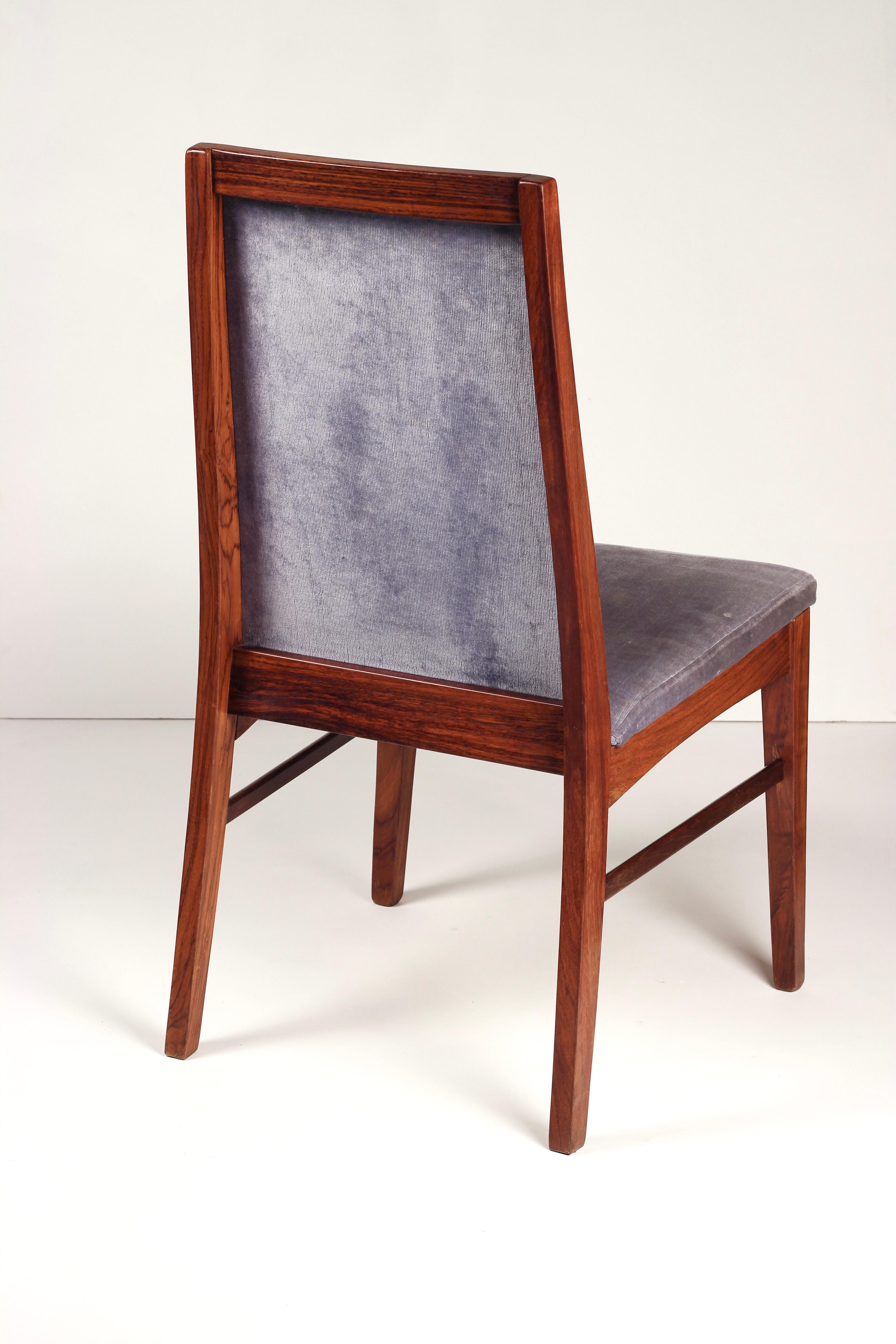 Set of 8 Dyrlund Rosewood Dining Chairs with 2 Carvers - Mid-Century Modern 11